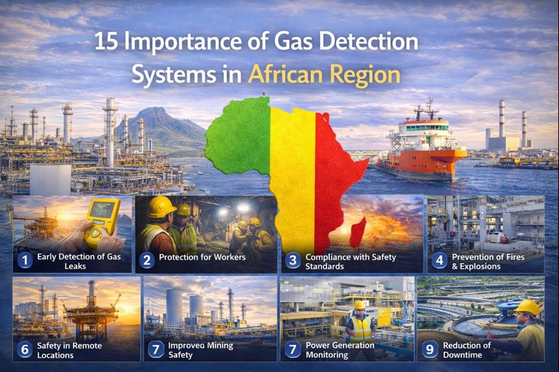 Importance of gas detection systems in Africa for industrial safety and hazard prevention