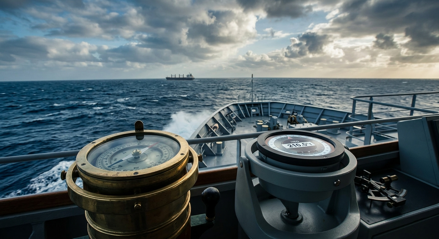 Magnetic compass vs gyrocompass